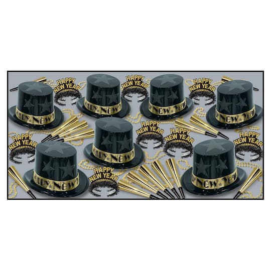 Beistle Black & Gold New Year Star Accessory Kit